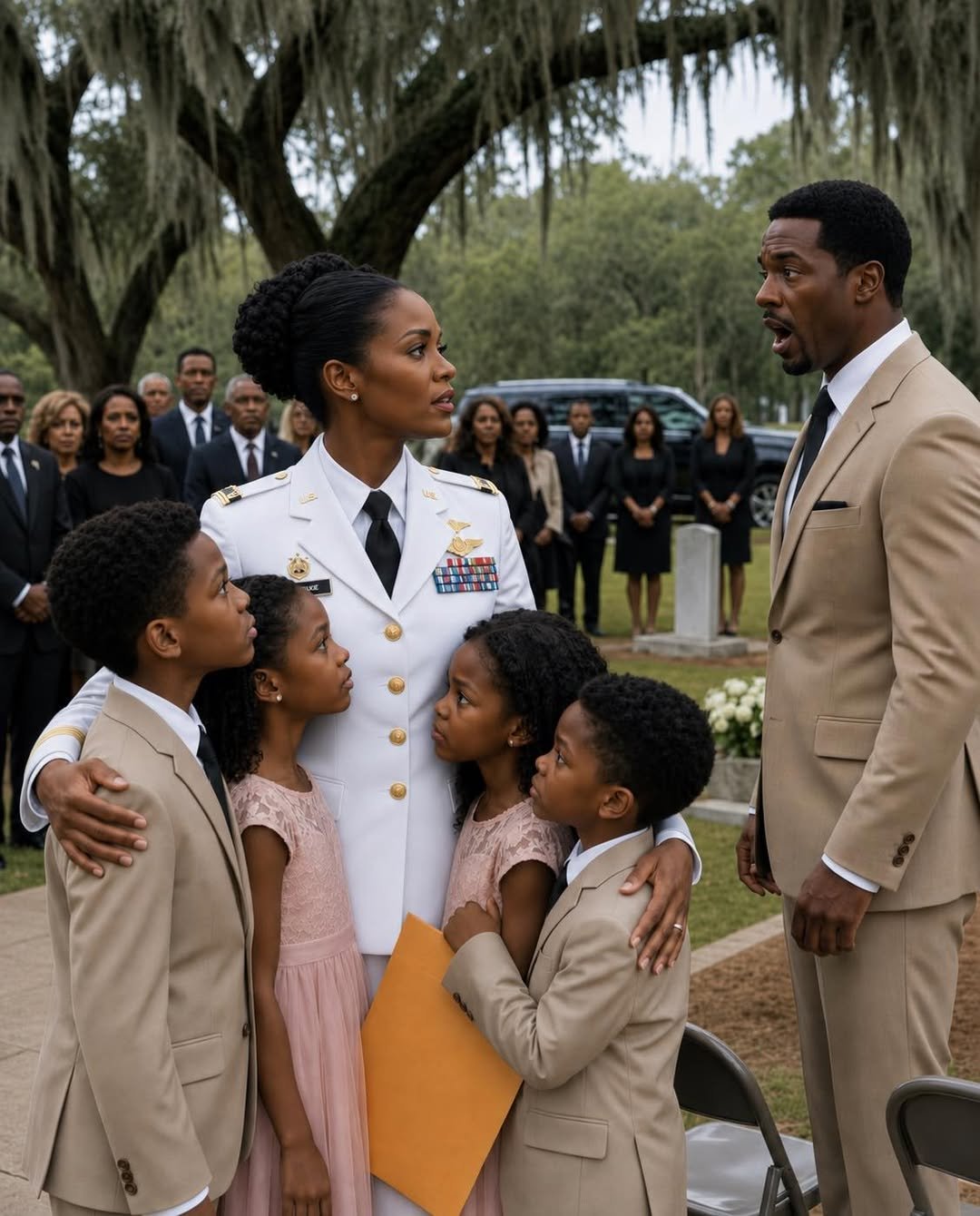 Ten Years After My Husband Threw Me Out Over Another Woman’s Lie, I Returned to His Father’s Funeral With Five Children—And He Recognized His Own Eyes Before I Said a Word